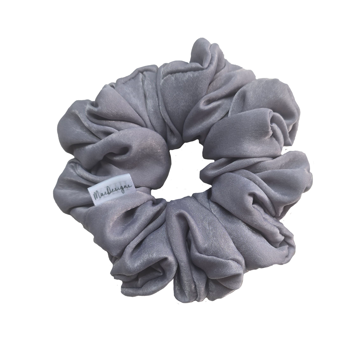 Silver Velvet Feel Scrunchie Original