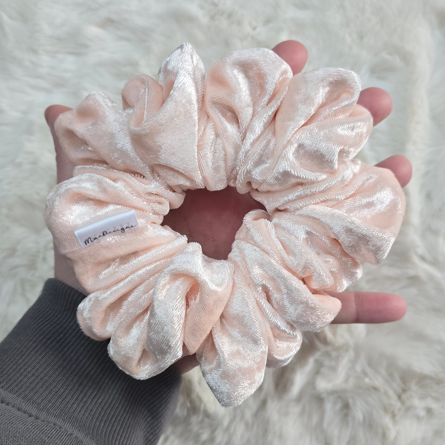 Pink Velvet Scrunchie XL