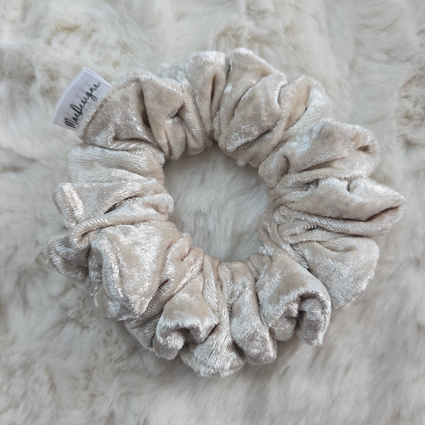 Silver Velvet Scrunchie Orignal