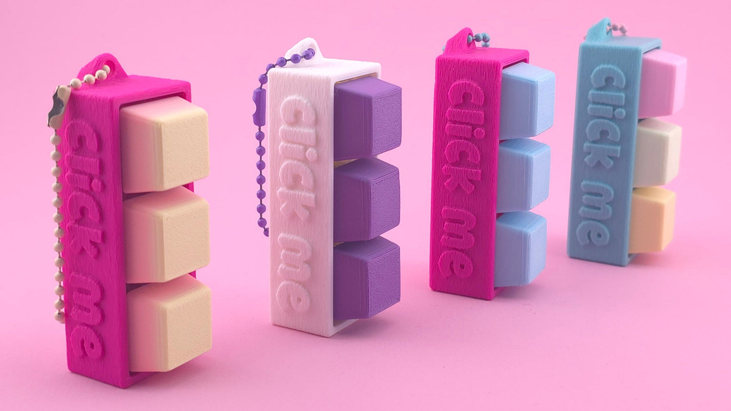 Click Me Fidget Keyring Collection