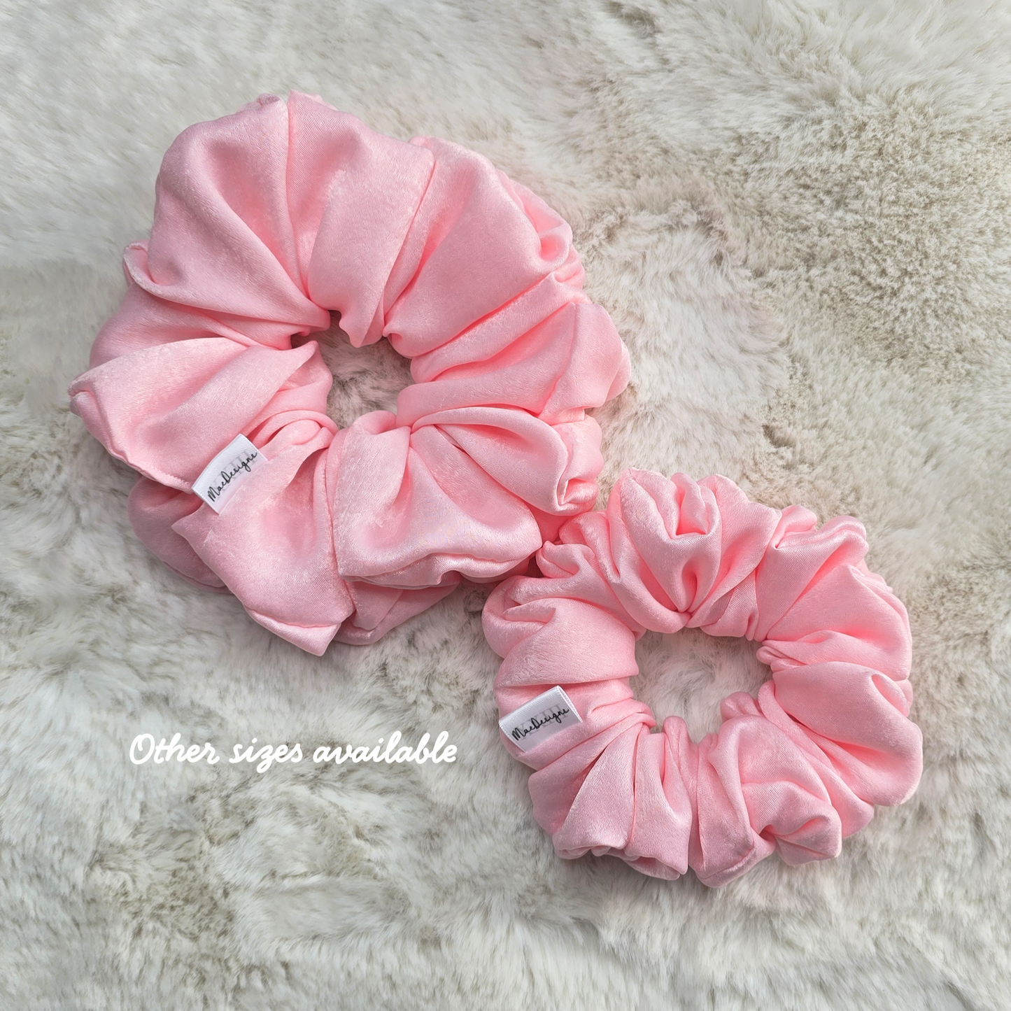 Pink velvet feel Scrunchie. Orignal Fluffy