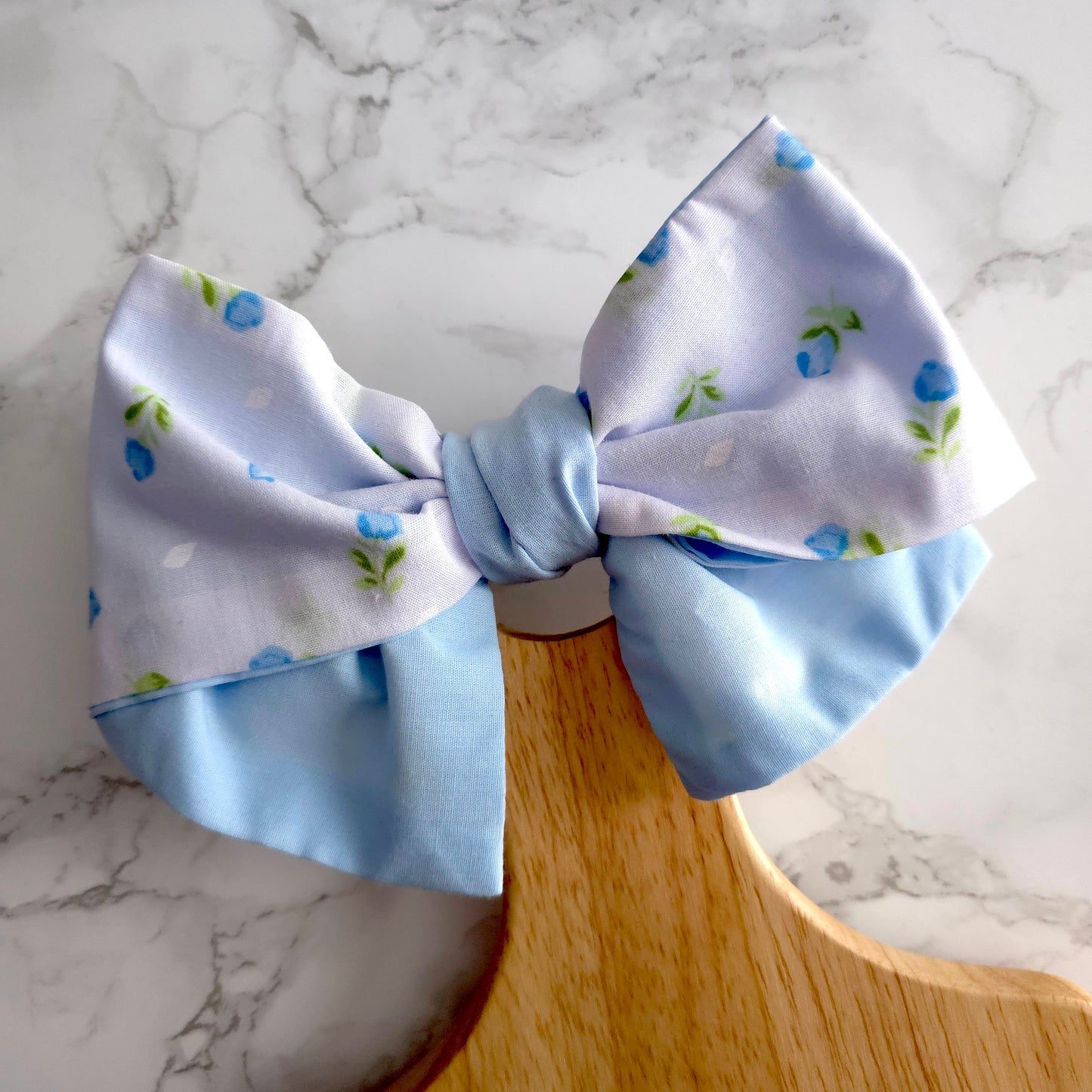 One Light Blue & White Floral Bow Decorative Chopping Board