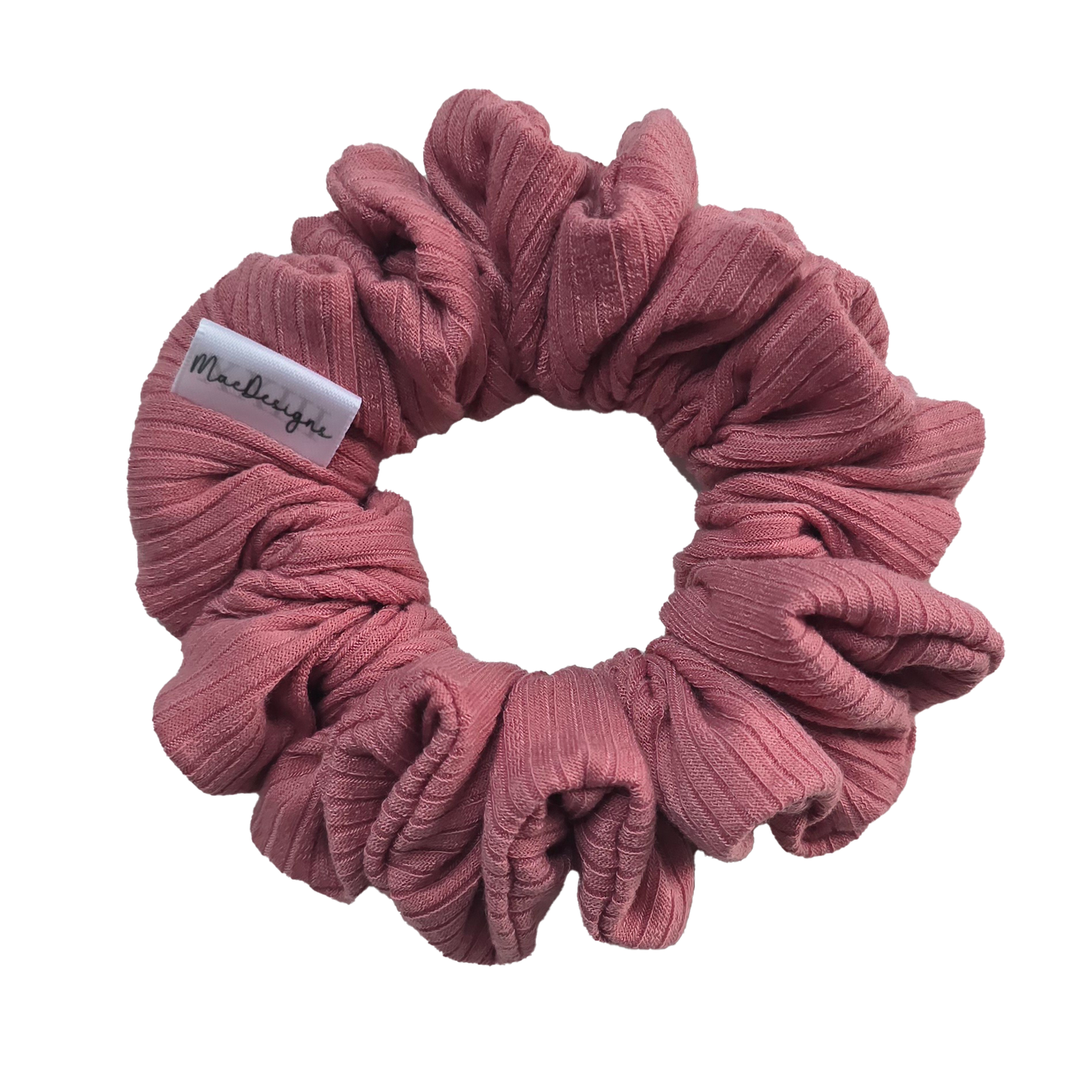 Deep pink/red wide ribbed jersey scrunchie, Original Fluffy Simply beautiful.