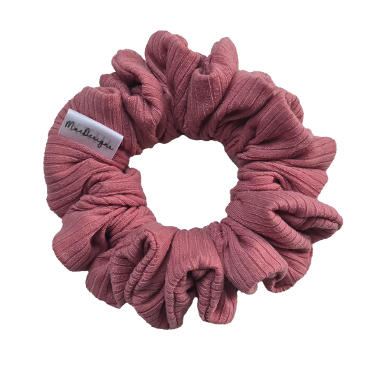 Deep pink/red wide ribbed jersey scrunchie, Original Fluffy Simply beautiful.