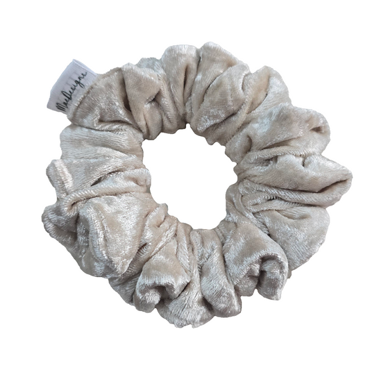 Silver Velvet Scrunchie Orignal