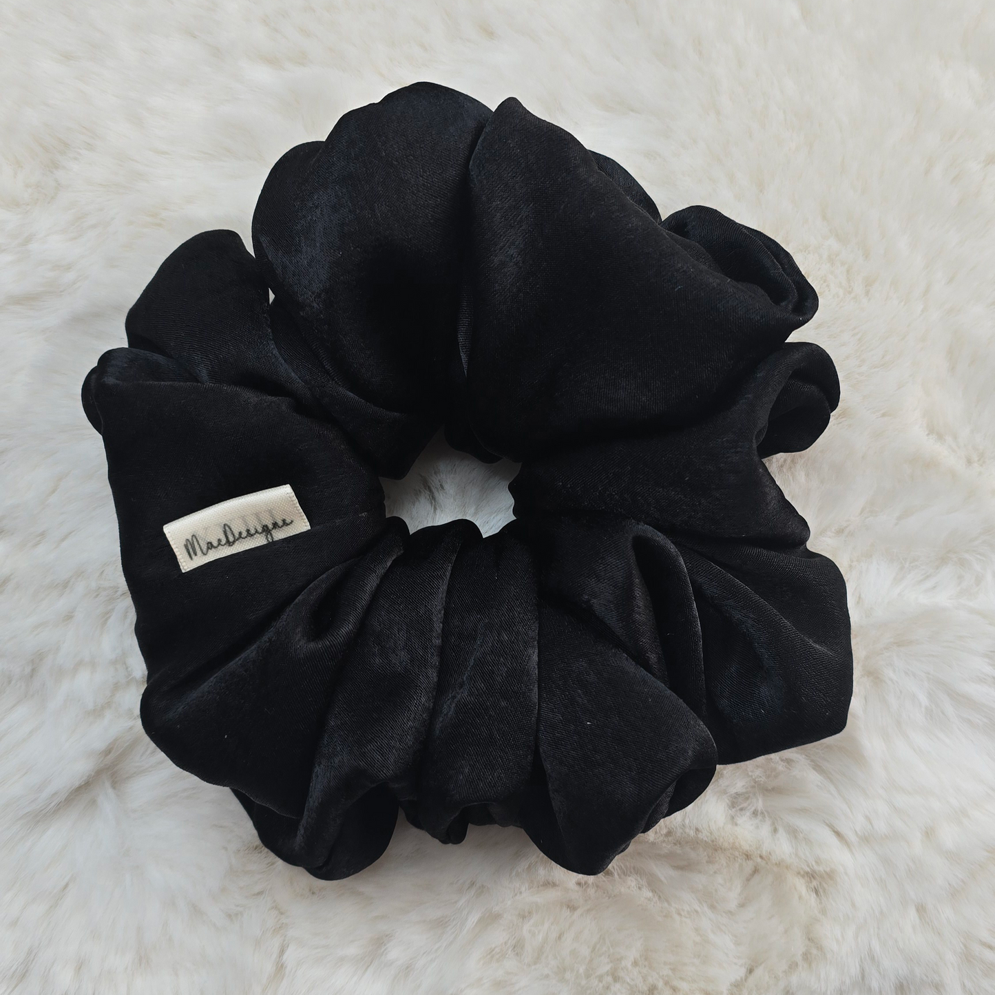 Black Velvet Touch scrunchie, XL. Simply Beautiful.