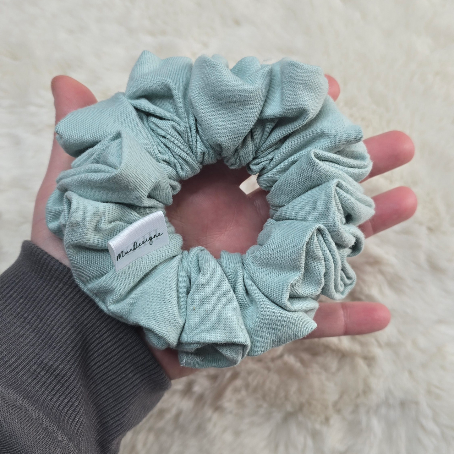 Light Blue Jersey scrunchie, Original  Fluffy