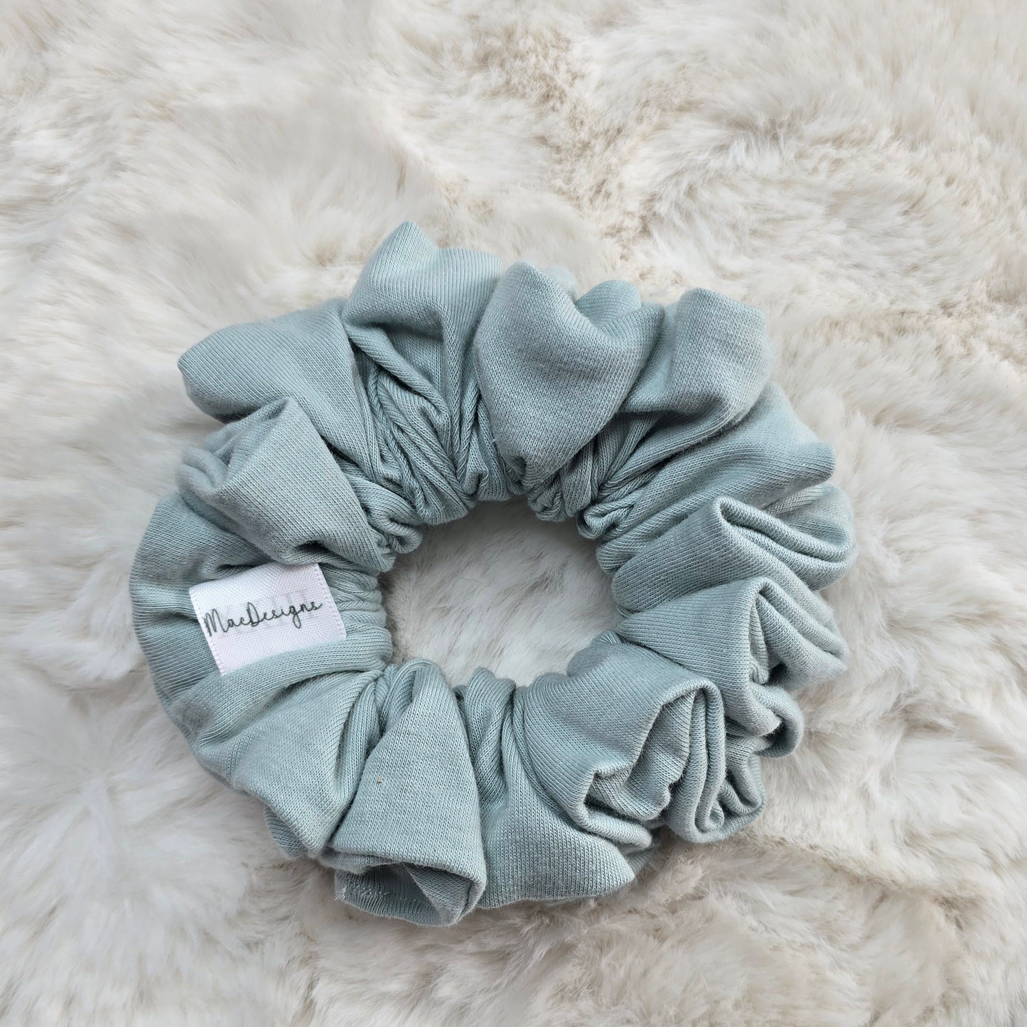 Light Blue Jersey scrunchie, Original  Fluffy