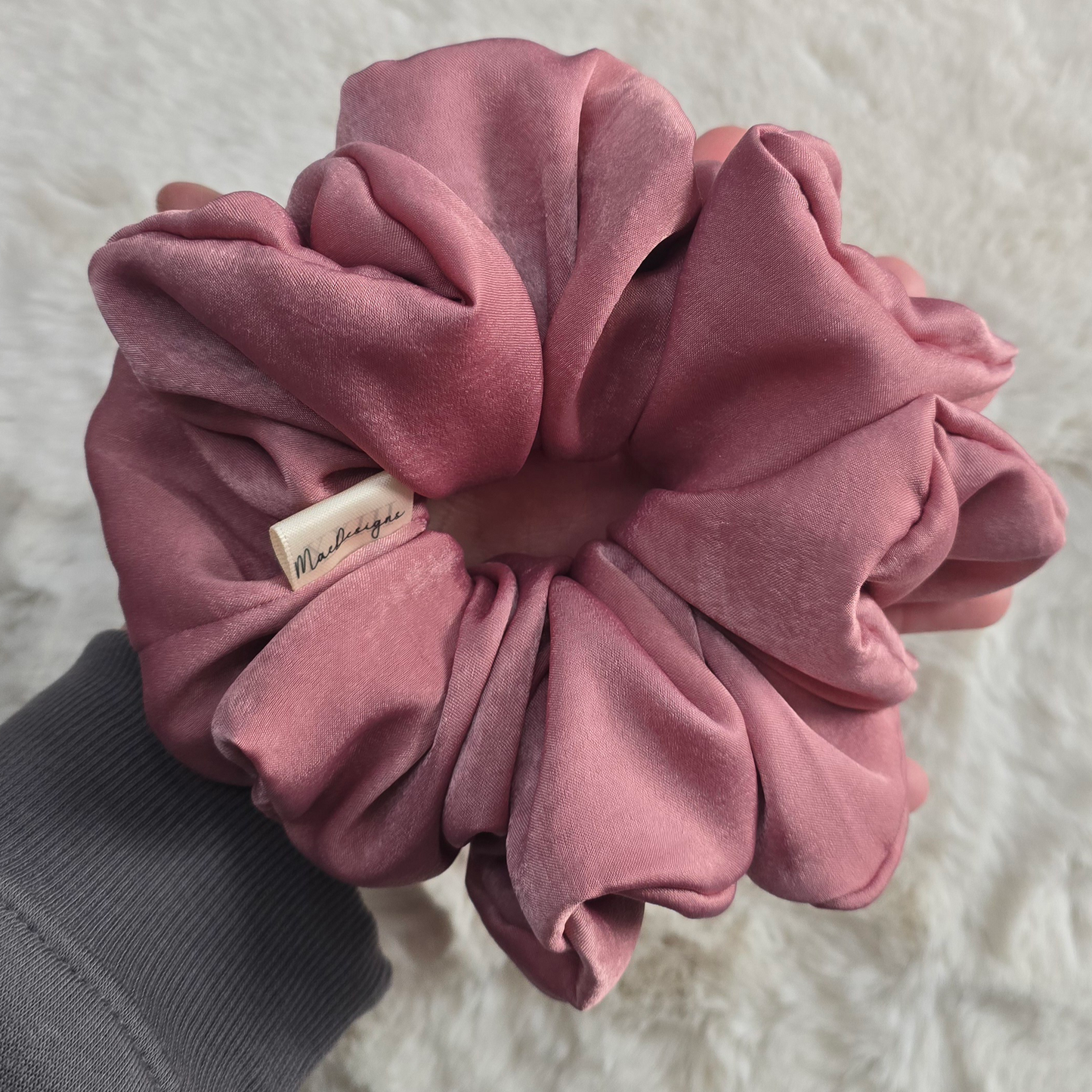 Dusty pink soft Scrunchie. XXL. Light weight.
