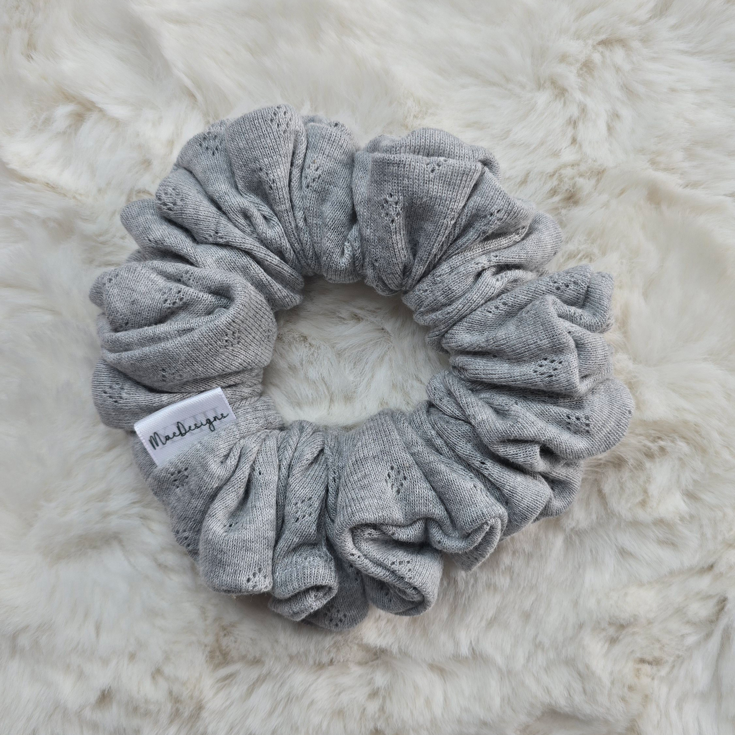 Grey Jersey Scrunchie, Orignal Fluffy