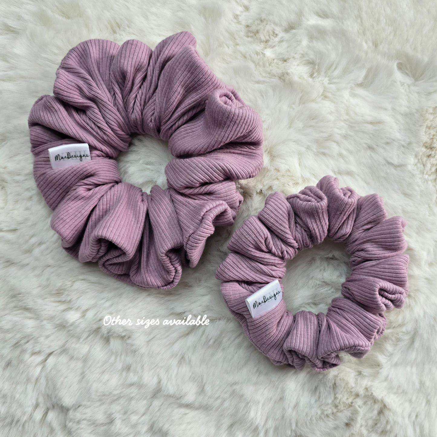 Light purple / Lilac Ribbed Jersey  Scrunchie. OG Fluffy. Light weight.