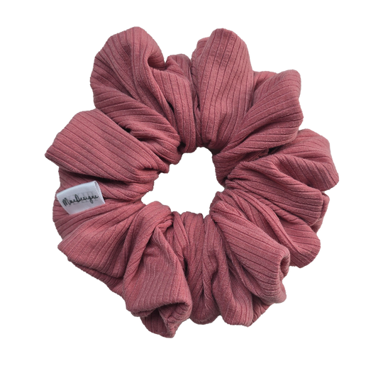 Deep pink/red wide ribbed jersey scrunchie, XL Simply beautiful.