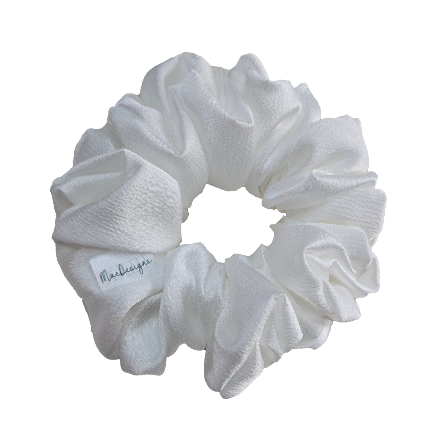 White Bubble Satin, XL Fluffy.