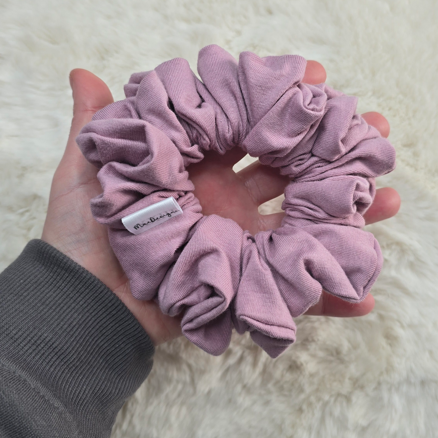 Light purple / Lilac Jersey  Scrunchie. OG Fluffy. Light weight.