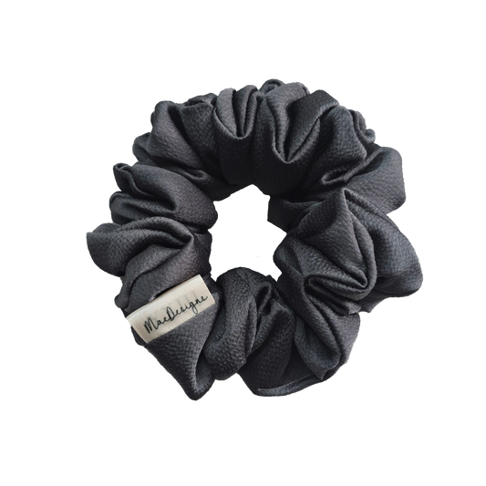 Slate Grey Bubble Satin, Orignal, Scrunchie