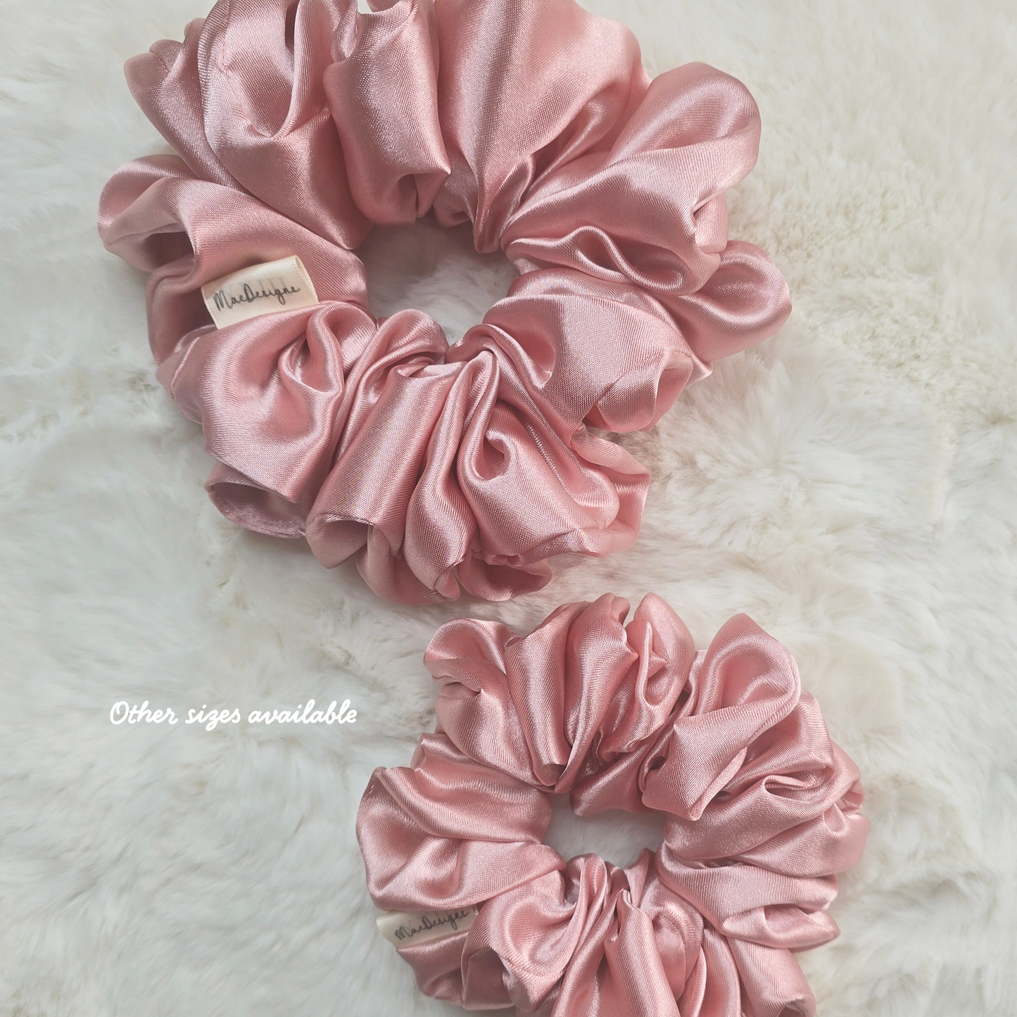 Pink satin Scrunchie. XL.