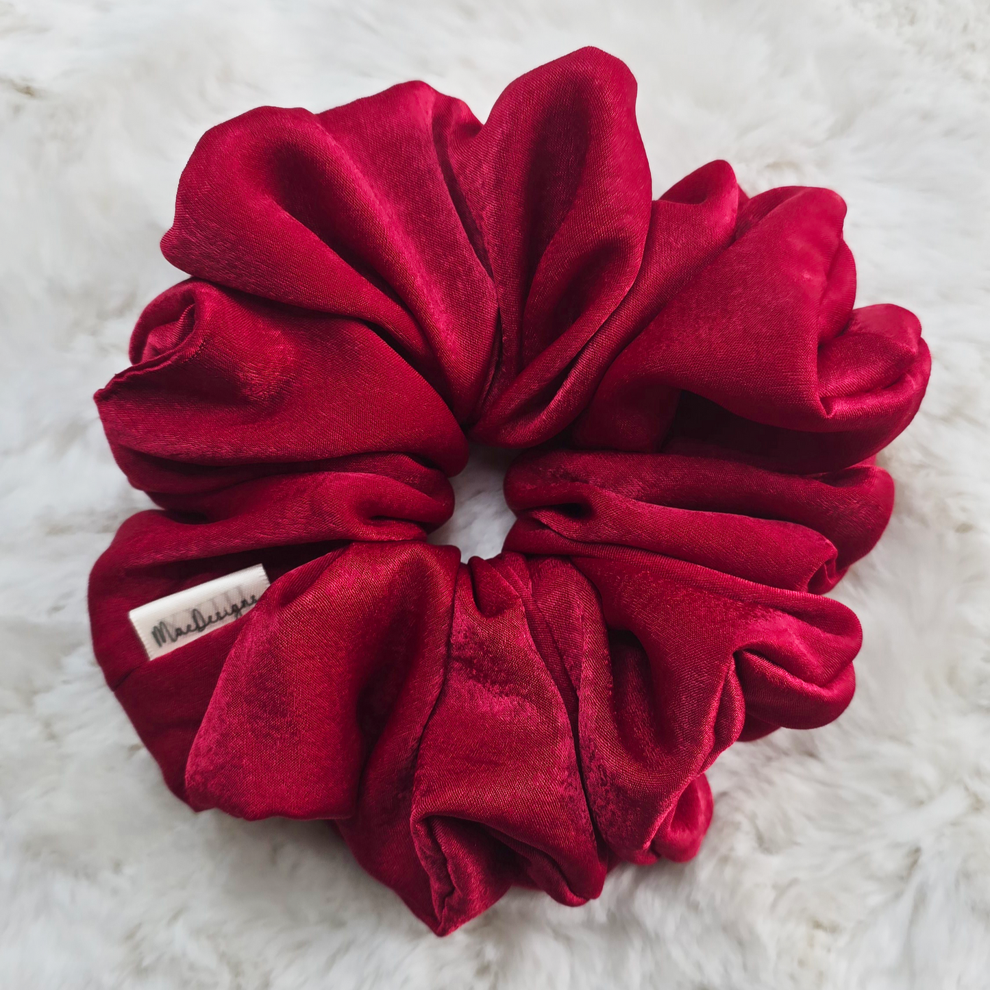 Deep red soft Scrunchie. XXL. Light weight.