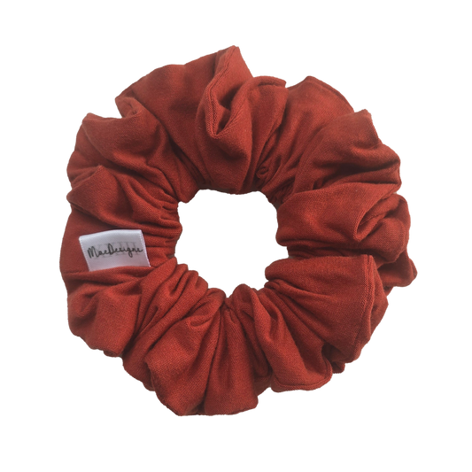 Rust colour jersey Scrunchie. OG Fluffy.