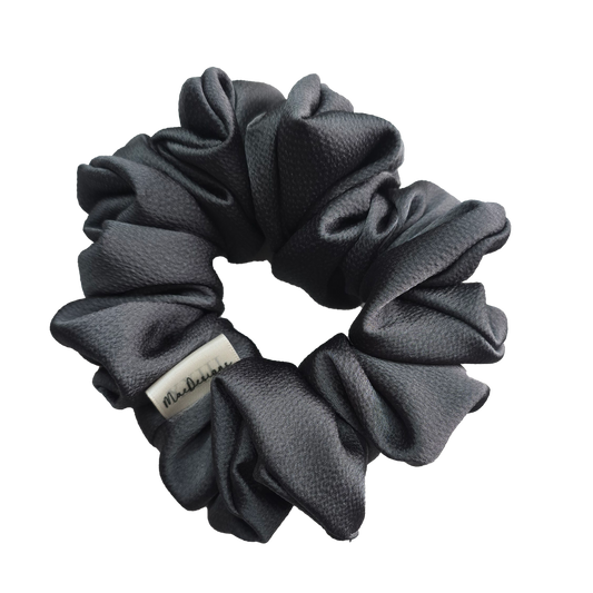 Slate Grey Bubble Satin, XL Scrunchie