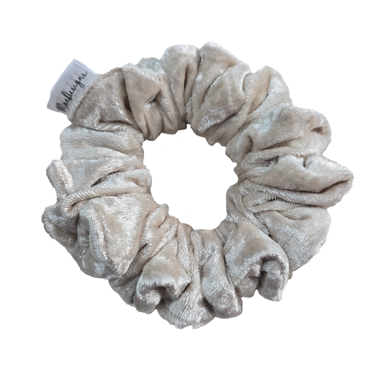 Silver Velvet Scrunchie Orignal