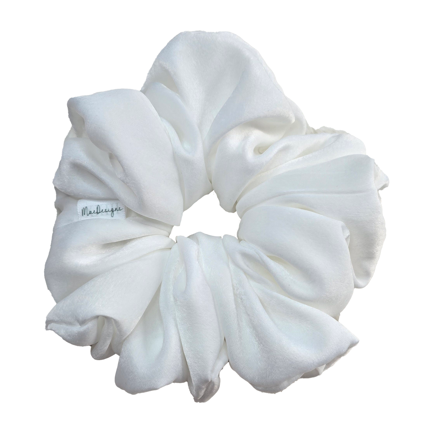 White Soft Scrunchie. XXL. Light weight.