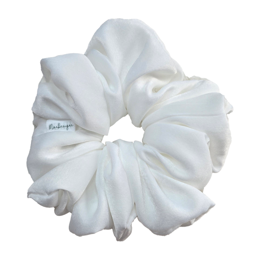 White Soft Scrunchie. XXL. Light weight.