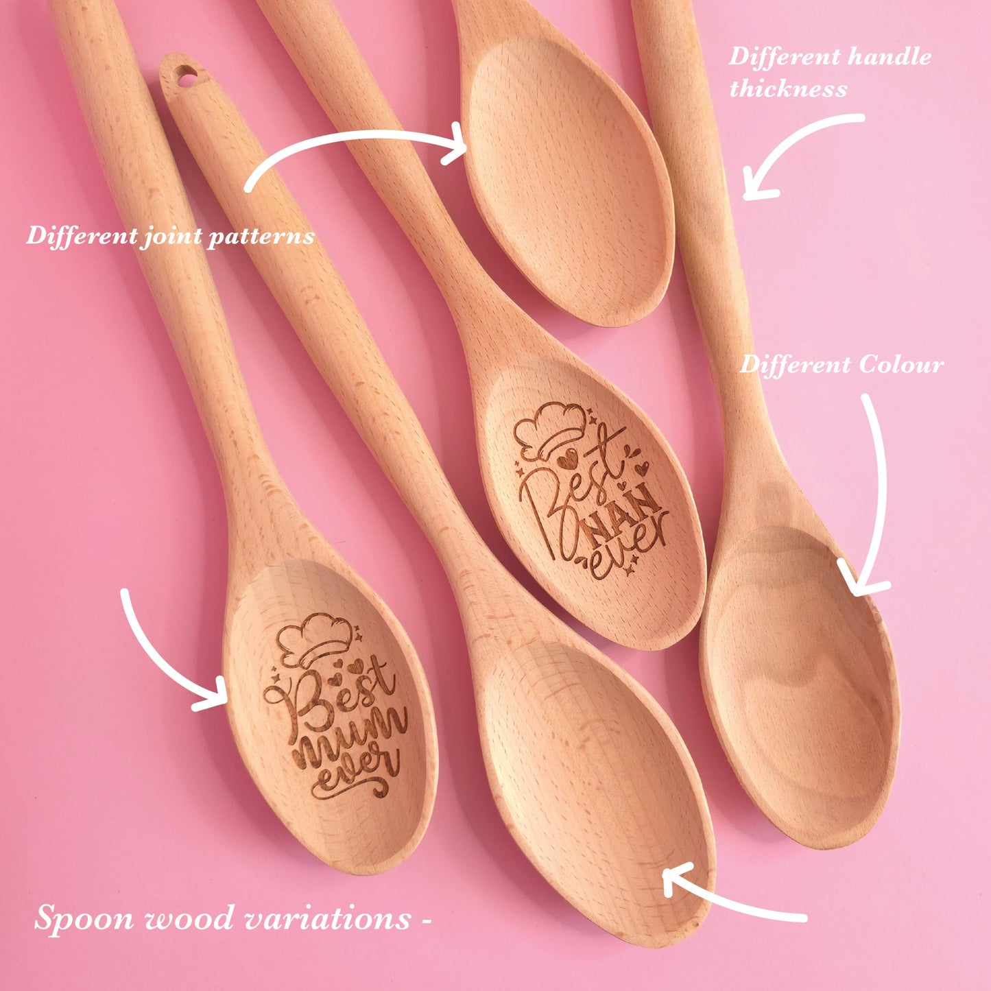Baking Queen - One Decorative Wooden Spoon